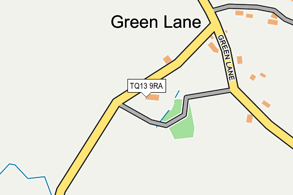 TQ13 9RA map - OS OpenMap – Local (Ordnance Survey) TQ13 9RA map - OS OpenMap – Local (Ordnance Survey)