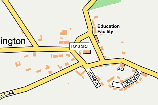 TQ13 9RJ map - OS OpenMap – Local (Ordnance Survey)