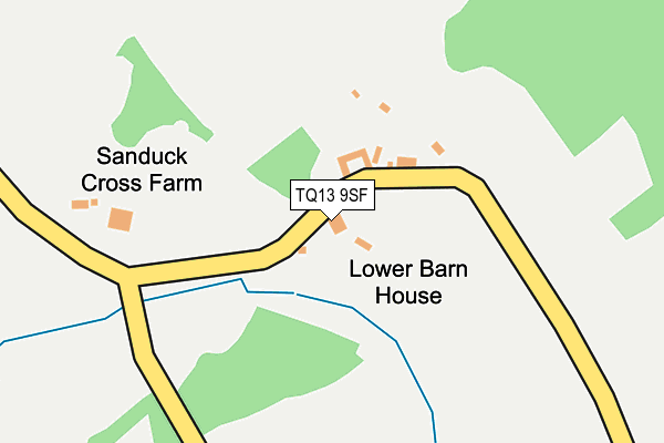 TQ13 9SF map - OS OpenMap – Local (Ordnance Survey) TQ13 9SF map - OS OpenMap – Local (Ordnance Survey)