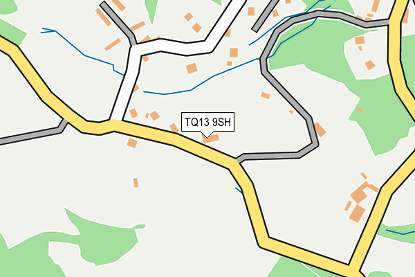 TQ13 9SH map - OS OpenMap – Local (Ordnance Survey) TQ13 9SH map - OS OpenMap – Local (Ordnance Survey)