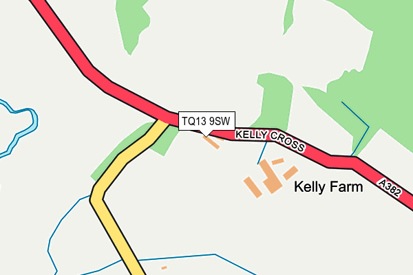 TQ13 9SW map - OS OpenMap – Local (Ordnance Survey) TQ13 9SW map - OS OpenMap – Local (Ordnance Survey)