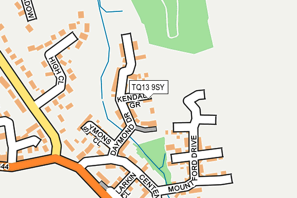 TQ13 9SY map - OS OpenMap – Local (Ordnance Survey) TQ13 9SY map - OS OpenMap – Local (Ordnance Survey)