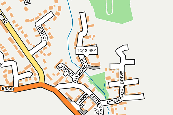 TQ13 9SZ map - OS OpenMap – Local (Ordnance Survey) TQ13 9SZ map - OS OpenMap – Local (Ordnance Survey)