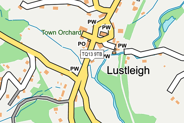 TQ13 9TB map - OS OpenMap – Local (Ordnance Survey) TQ13 9TB map - OS OpenMap – Local (Ordnance Survey)