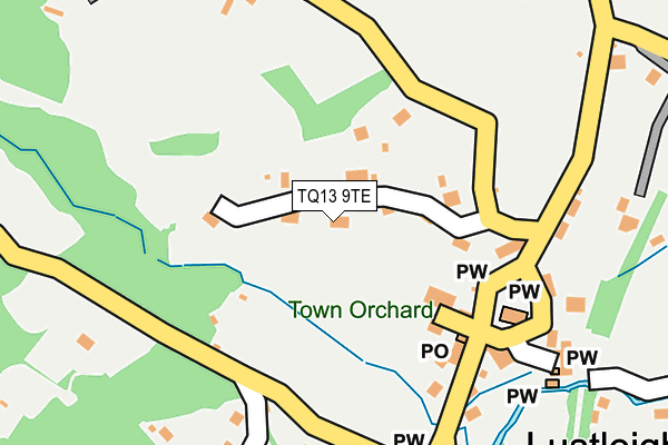 TQ13 9TE map - OS OpenMap – Local (Ordnance Survey) TQ13 9TE map - OS OpenMap – Local (Ordnance Survey)