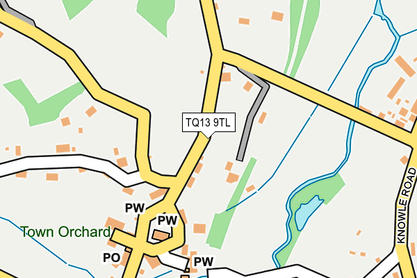 TQ13 9TL map - OS OpenMap – Local (Ordnance Survey) TQ13 9TL map - OS OpenMap – Local (Ordnance Survey)