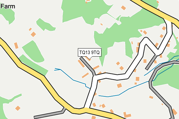 TQ13 9TQ map - OS OpenMap – Local (Ordnance Survey) TQ13 9TQ map - OS OpenMap – Local (Ordnance Survey)