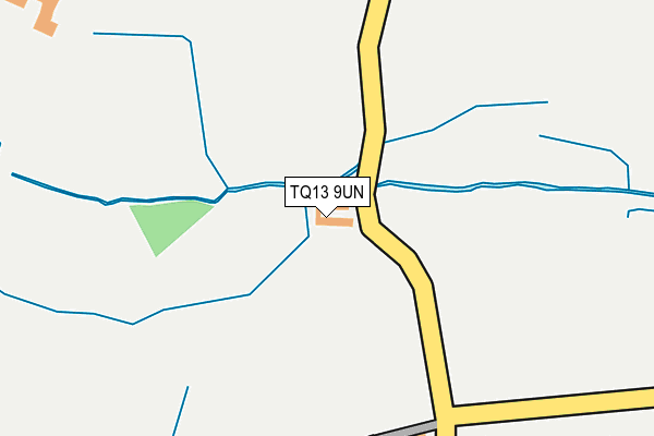 TQ13 9UN map - OS OpenMap – Local (Ordnance Survey) TQ13 9UN map - OS OpenMap – Local (Ordnance Survey)