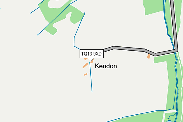 TQ13 9XD map - OS OpenMap – Local (Ordnance Survey) TQ13 9XD map - OS OpenMap – Local (Ordnance Survey)