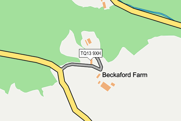 TQ13 9XH map - OS OpenMap – Local (Ordnance Survey) TQ13 9XH map - OS OpenMap – Local (Ordnance Survey)