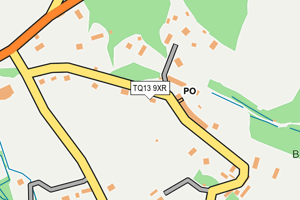 TQ13 9XR map - OS OpenMap – Local (Ordnance Survey) TQ13 9XR map - OS OpenMap – Local (Ordnance Survey)