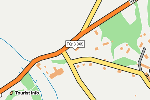 TQ13 9XS map - OS OpenMap – Local (Ordnance Survey) TQ13 9XS map - OS OpenMap – Local (Ordnance Survey)