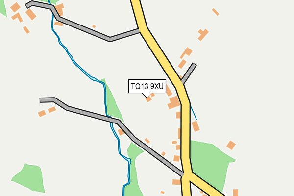 TQ13 9XU map - OS OpenMap – Local (Ordnance Survey) TQ13 9XU map - OS OpenMap – Local (Ordnance Survey)