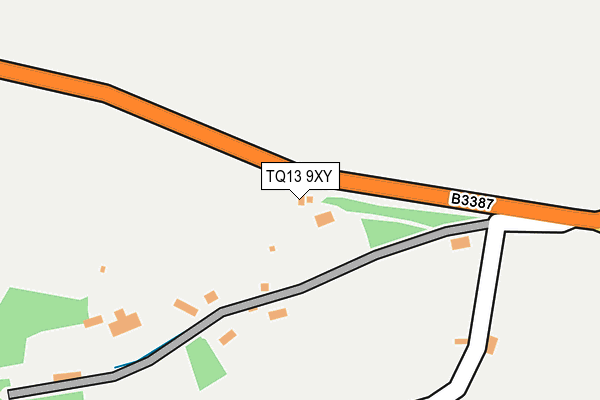 TQ13 9XY map - OS OpenMap – Local (Ordnance Survey) TQ13 9XY map - OS OpenMap – Local (Ordnance Survey)