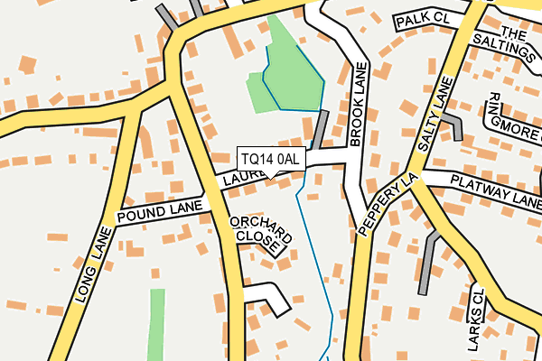 TQ14 0AL map - OS OpenMap – Local (Ordnance Survey) TQ14 0AL map - OS OpenMap – Local (Ordnance Survey)
