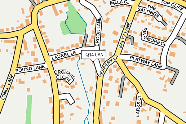 TQ14 0AN map - OS OpenMap – Local (Ordnance Survey) TQ14 0AN map - OS OpenMap – Local (Ordnance Survey)