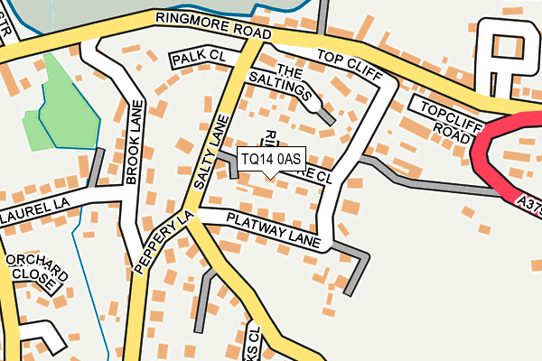 TQ14 0AS map - OS OpenMap – Local (Ordnance Survey) TQ14 0AS map - OS OpenMap – Local (Ordnance Survey)