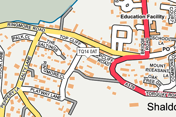 TQ14 0AT map - OS OpenMap – Local (Ordnance Survey) TQ14 0AT map - OS OpenMap – Local (Ordnance Survey)