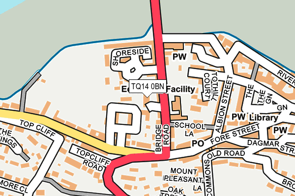 TQ14 0BN map - OS OpenMap – Local (Ordnance Survey) TQ14 0BN map - OS OpenMap – Local (Ordnance Survey)