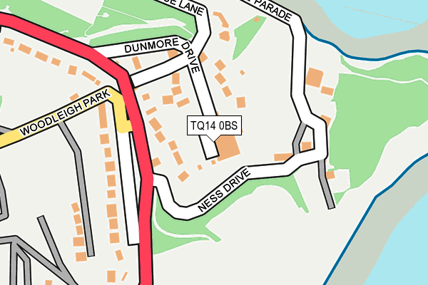 TQ14 0BS map - OS OpenMap – Local (Ordnance Survey) TQ14 0BS map - OS OpenMap – Local (Ordnance Survey)