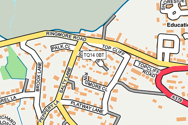 TQ14 0BT map - OS OpenMap – Local (Ordnance Survey) TQ14 0BT map - OS OpenMap – Local (Ordnance Survey)