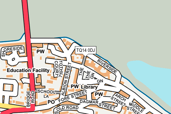 TQ14 0DJ map - OS OpenMap – Local (Ordnance Survey) TQ14 0DJ map - OS OpenMap – Local (Ordnance Survey)