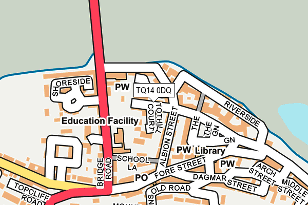 TQ14 0DQ map - OS OpenMap – Local (Ordnance Survey)