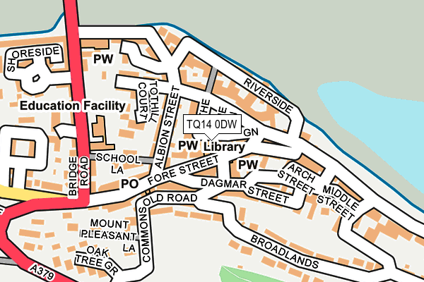 TQ14 0DW map - OS OpenMap – Local (Ordnance Survey) TQ14 0DW map - OS OpenMap – Local (Ordnance Survey)