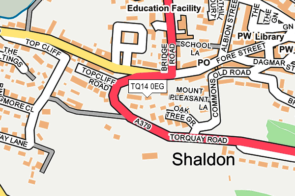 TQ14 0EG map - OS OpenMap – Local (Ordnance Survey) TQ14 0EG map - OS OpenMap – Local (Ordnance Survey)