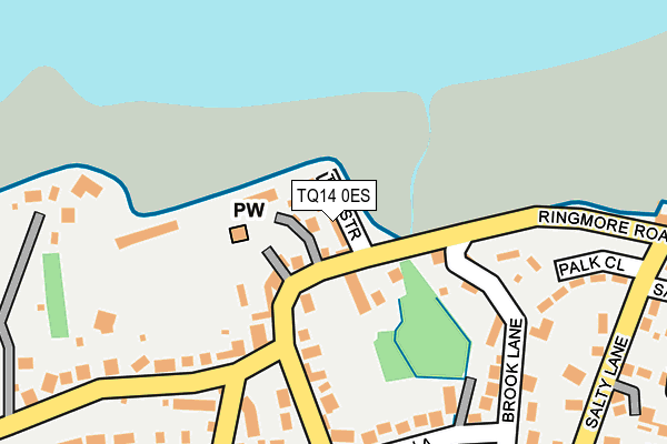 TQ14 0ES map - OS OpenMap – Local (Ordnance Survey) TQ14 0ES map - OS OpenMap – Local (Ordnance Survey)