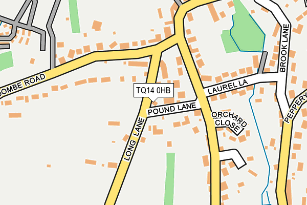 TQ14 0HB map - OS OpenMap – Local (Ordnance Survey) TQ14 0HB map - OS OpenMap – Local (Ordnance Survey)