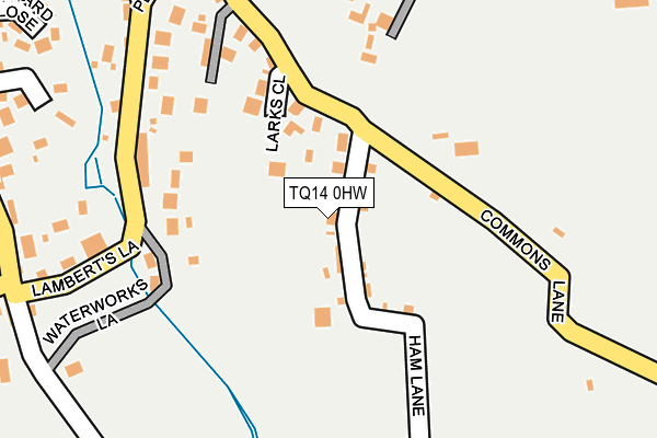 TQ14 0HW map - OS OpenMap – Local (Ordnance Survey) TQ14 0HW map - OS OpenMap – Local (Ordnance Survey)