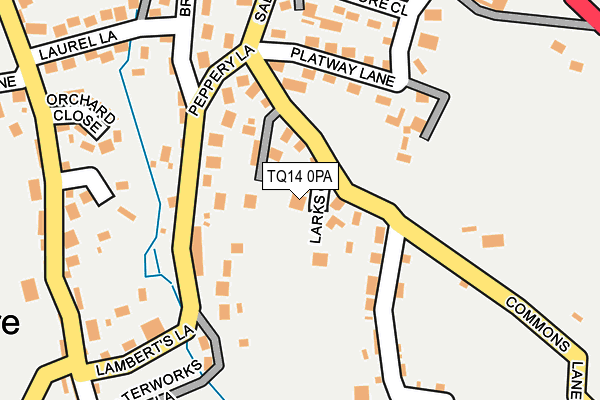 TQ14 0PA map - OS OpenMap – Local (Ordnance Survey) TQ14 0PA map - OS OpenMap – Local (Ordnance Survey)