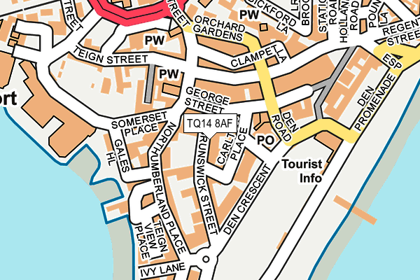 TQ14 8AF map - OS OpenMap – Local (Ordnance Survey) TQ14 8AF map - OS OpenMap – Local (Ordnance Survey)