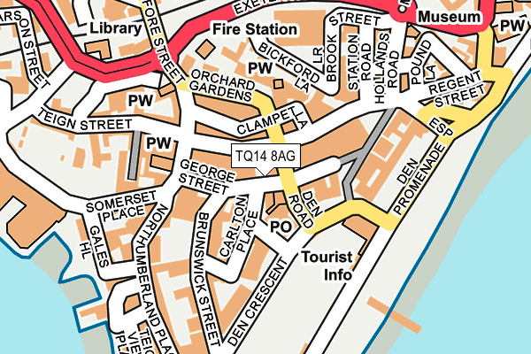 TQ14 8AG map - OS OpenMap – Local (Ordnance Survey) TQ14 8AG map - OS OpenMap – Local (Ordnance Survey)