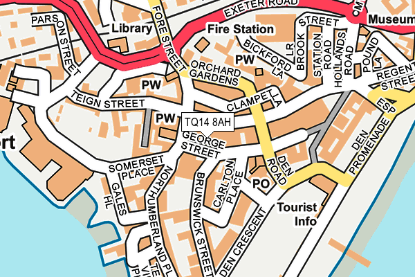 TQ14 8AH map - OS OpenMap – Local (Ordnance Survey) TQ14 8AH map - OS OpenMap – Local (Ordnance Survey)