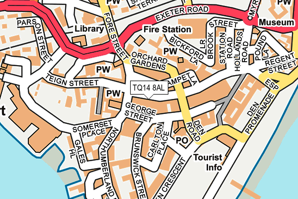 TQ14 8AL map - OS OpenMap – Local (Ordnance Survey) TQ14 8AL map - OS OpenMap – Local (Ordnance Survey)