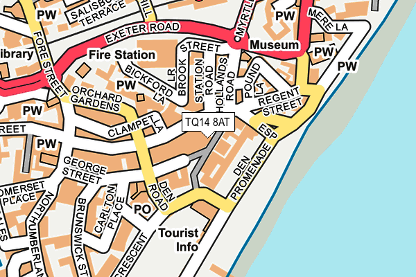 TQ14 8AT map - OS OpenMap – Local (Ordnance Survey)