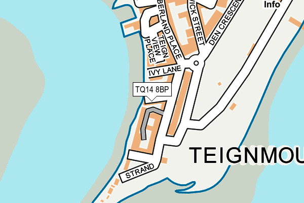 TQ14 8BP map - OS OpenMap – Local (Ordnance Survey) TQ14 8BP map - OS OpenMap – Local (Ordnance Survey)