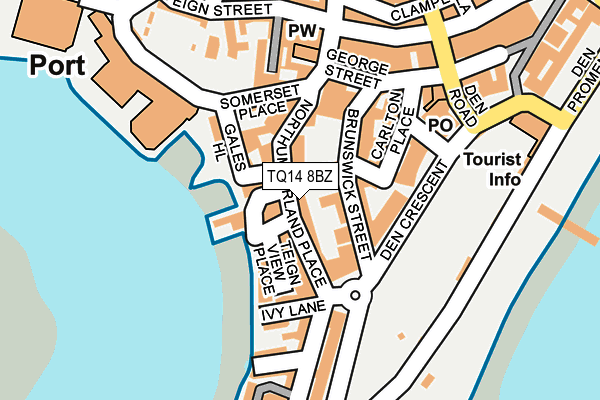 TQ14 8BZ map - OS OpenMap – Local (Ordnance Survey) TQ14 8BZ map - OS OpenMap – Local (Ordnance Survey)