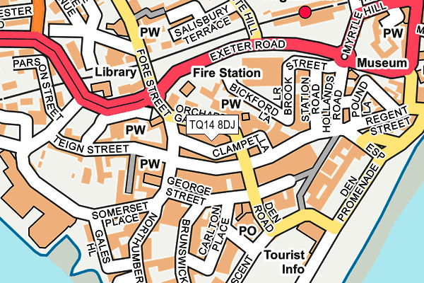 TQ14 8DJ map - OS OpenMap – Local (Ordnance Survey)