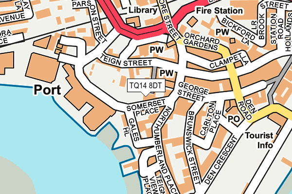 TQ14 8DT map - OS OpenMap – Local (Ordnance Survey)