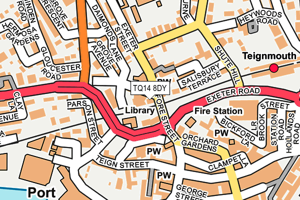 TQ14 8DY map - OS OpenMap – Local (Ordnance Survey) TQ14 8DY map - OS OpenMap – Local (Ordnance Survey)