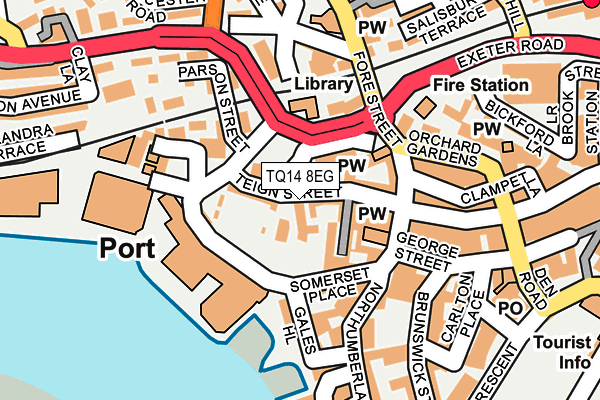 TQ14 8EG map - OS OpenMap – Local (Ordnance Survey) TQ14 8EG map - OS OpenMap – Local (Ordnance Survey)