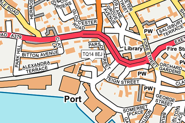TQ14 8EJ map - OS OpenMap – Local (Ordnance Survey) TQ14 8EJ map - OS OpenMap – Local (Ordnance Survey)