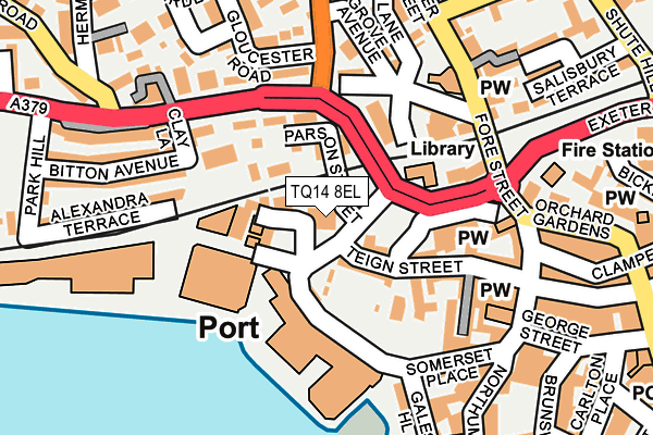 TQ14 8EL map - OS OpenMap – Local (Ordnance Survey) TQ14 8EL map - OS OpenMap – Local (Ordnance Survey)