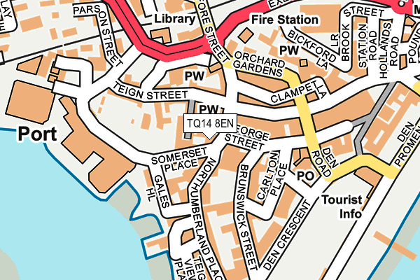 TQ14 8EN map - OS OpenMap – Local (Ordnance Survey) TQ14 8EN map - OS OpenMap – Local (Ordnance Survey)