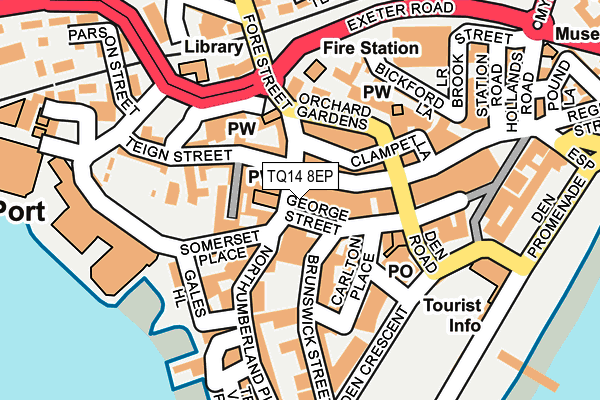 TQ14 8EP map - OS OpenMap – Local (Ordnance Survey) TQ14 8EP map - OS OpenMap – Local (Ordnance Survey)
