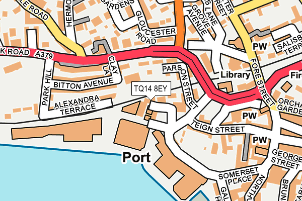 TQ14 8EY map - OS OpenMap – Local (Ordnance Survey)