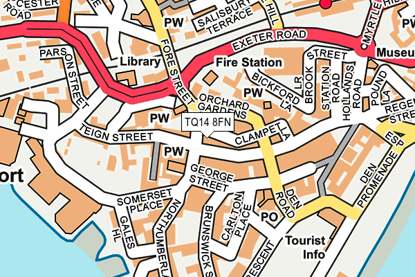 TQ14 8FN map - OS OpenMap – Local (Ordnance Survey) TQ14 8FN map - OS OpenMap – Local (Ordnance Survey)